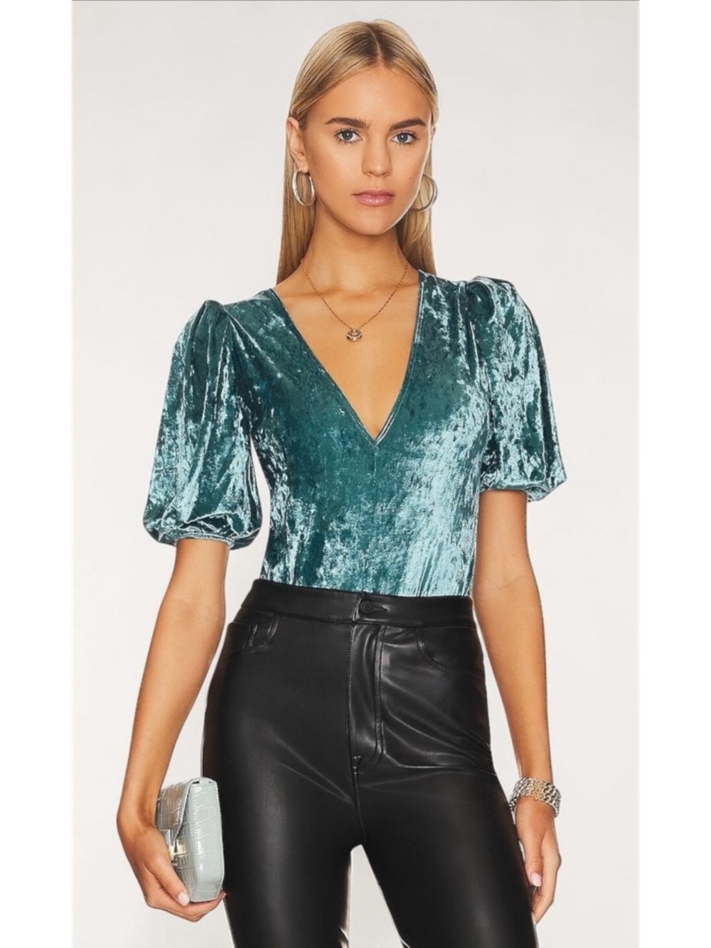 NWT Free People Don’t You Wish Bodysuit in Deep Teal